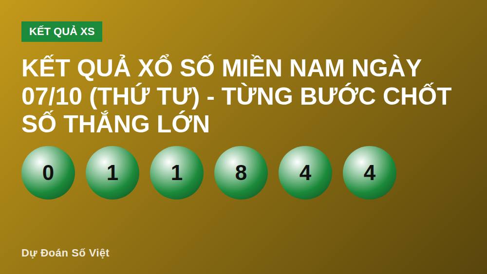 KẾT QUẢ XỔ SỐ MIỀN NAM NGÀY 07/10 (Thứ Tư) - Từng bước chốt số thắng lớn